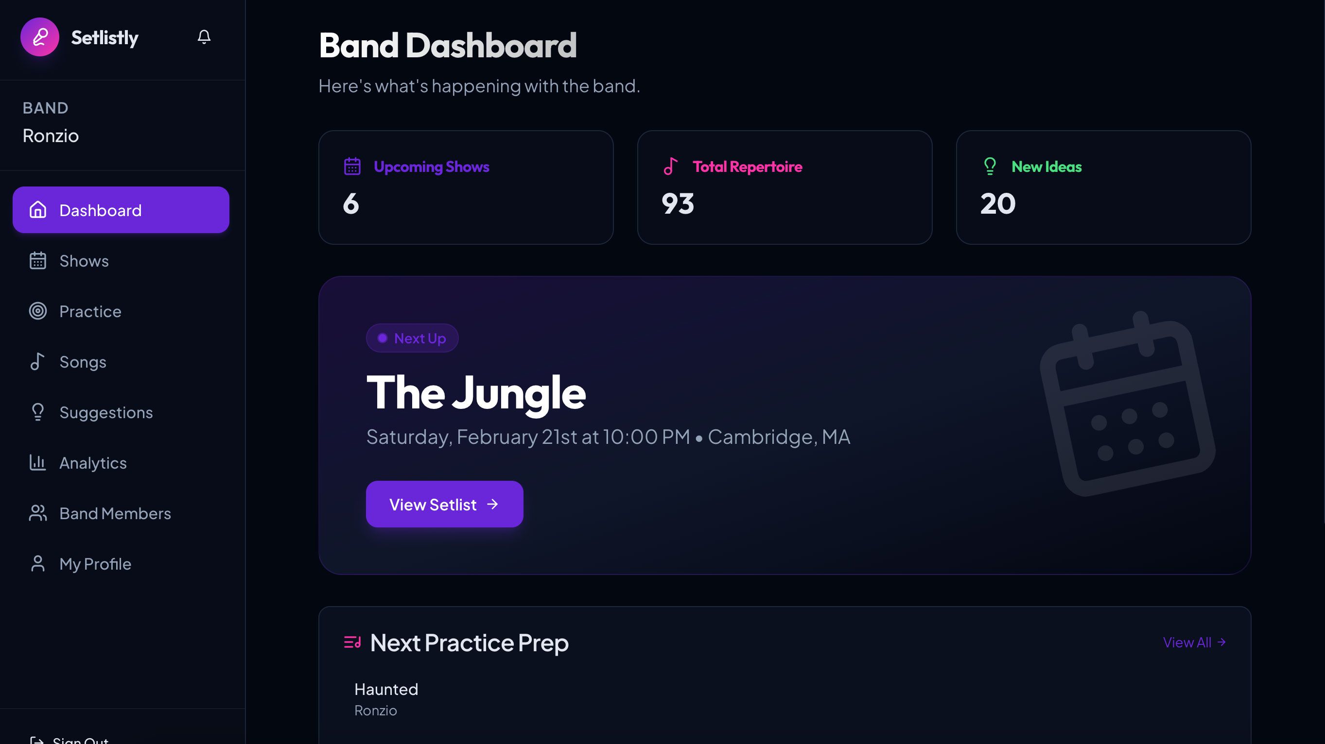 Setlistly - The All-in-One Platform for Bands & Musicians